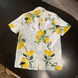 Zara Lemon Short Sleeve Shirt - SZ LG